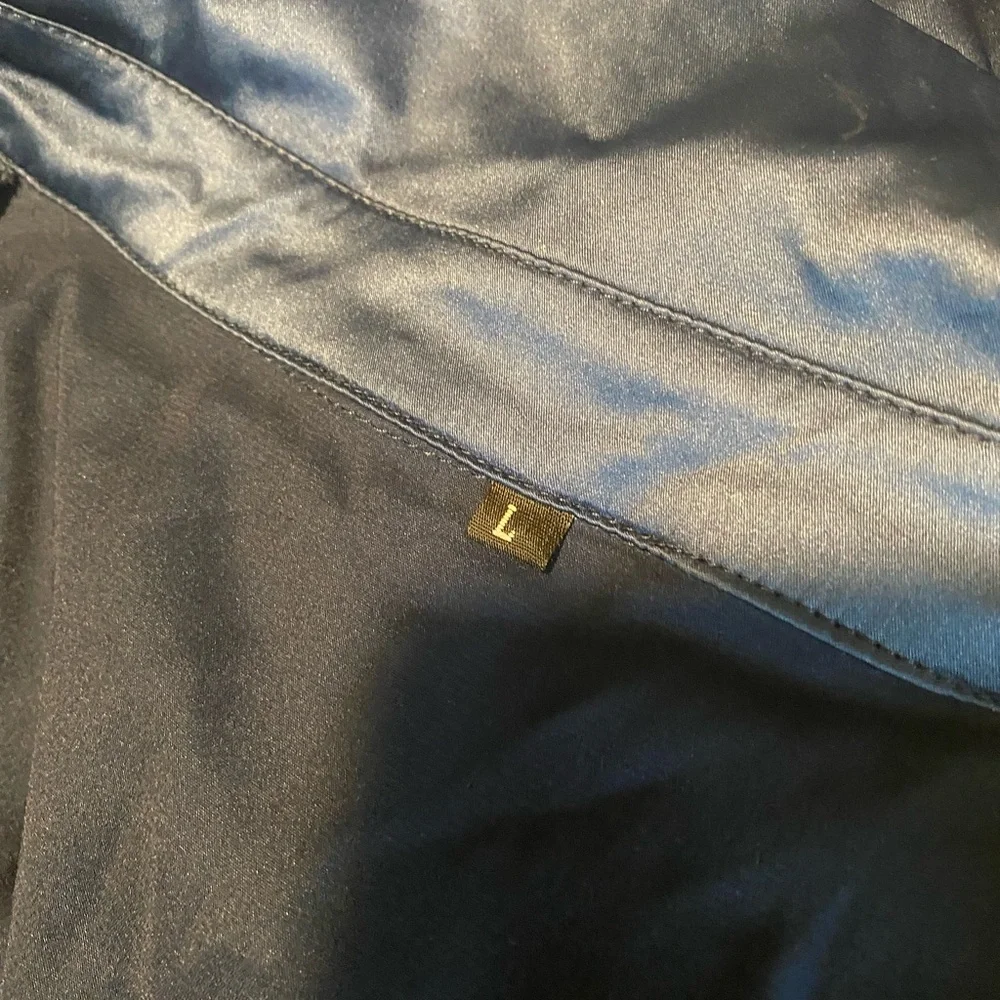 NWOT Ferlema Navy Satin Summer Dress - Picture 5 of 6